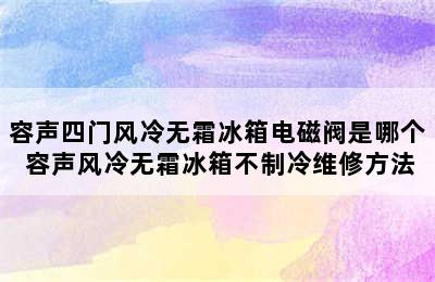 容声四门风冷无霜冰箱电磁阀是哪个 容声风冷无霜冰箱不制冷维修方法